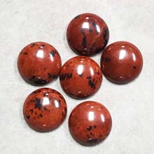 18MM ROUND CABOCHON MAHOGANY(6PCS/BAG)